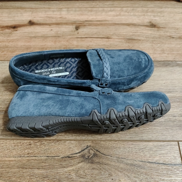 Skechers Suede Slip-On Shoes - Bikers- Melbourne size 9.5 - Picture 4 of 6